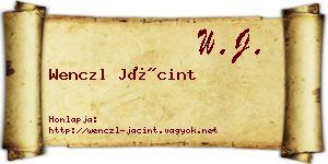 Wenczl Jácint névjegykártya